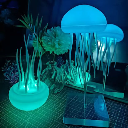 LED jellyfish lamp with voice control