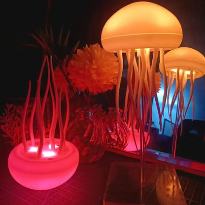 LED jellyfish lamp with voice control