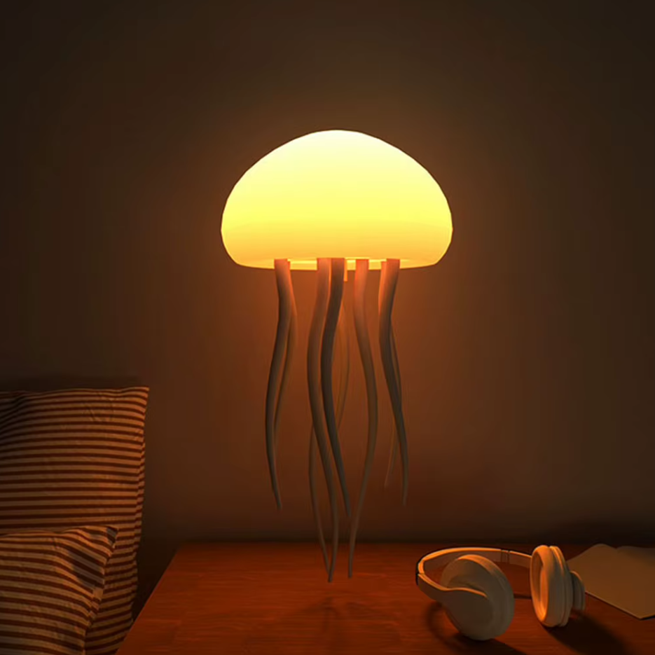 LED jellyfish lamp with voice control